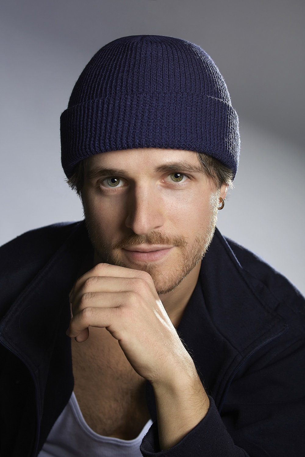 MERINO Docker Strickmütze mit Umschlag